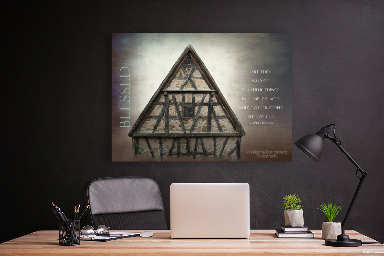 Blessed Humble Places Timbered Home Art