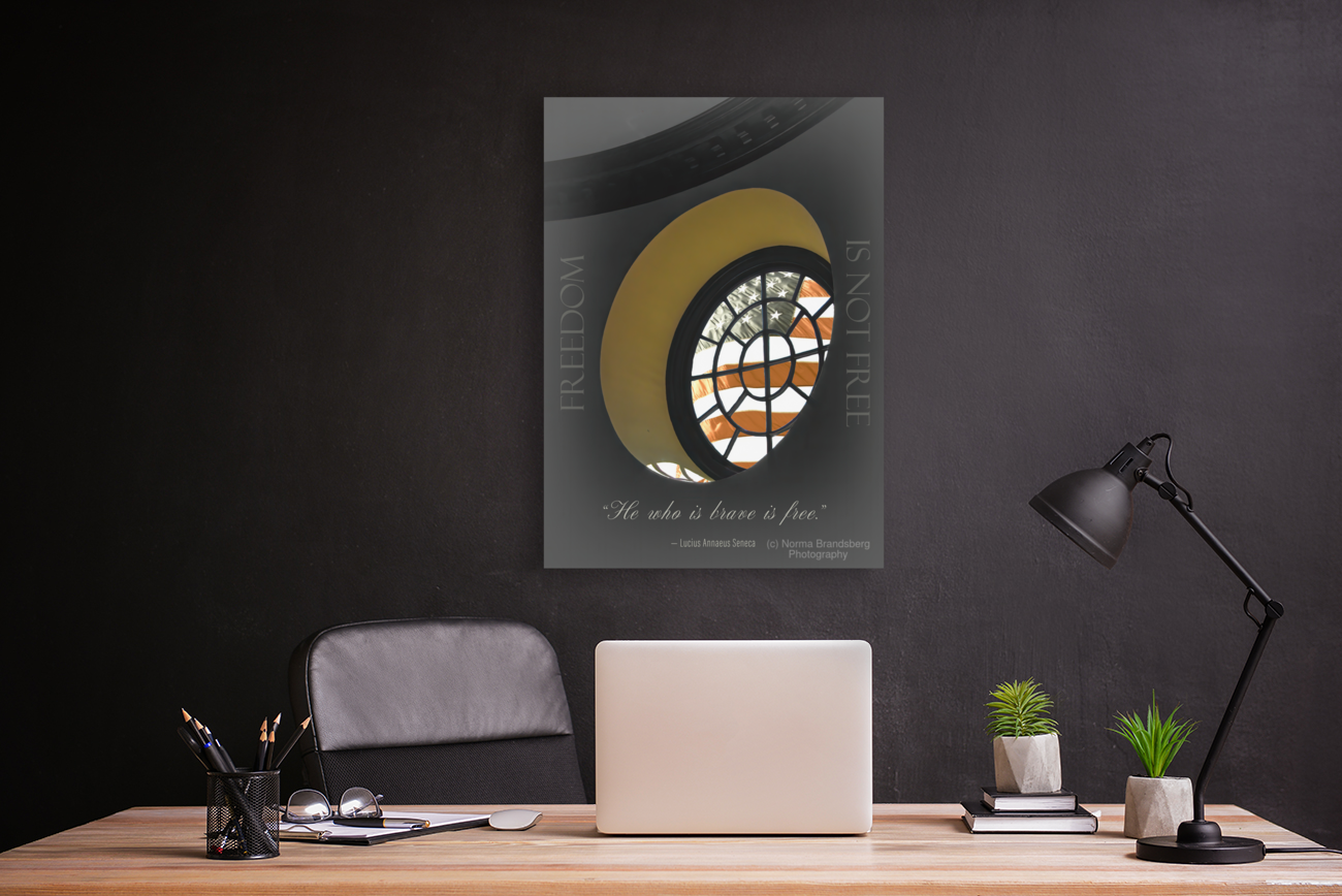 Williamsburg Freedom is Not Free Capitol Window Art