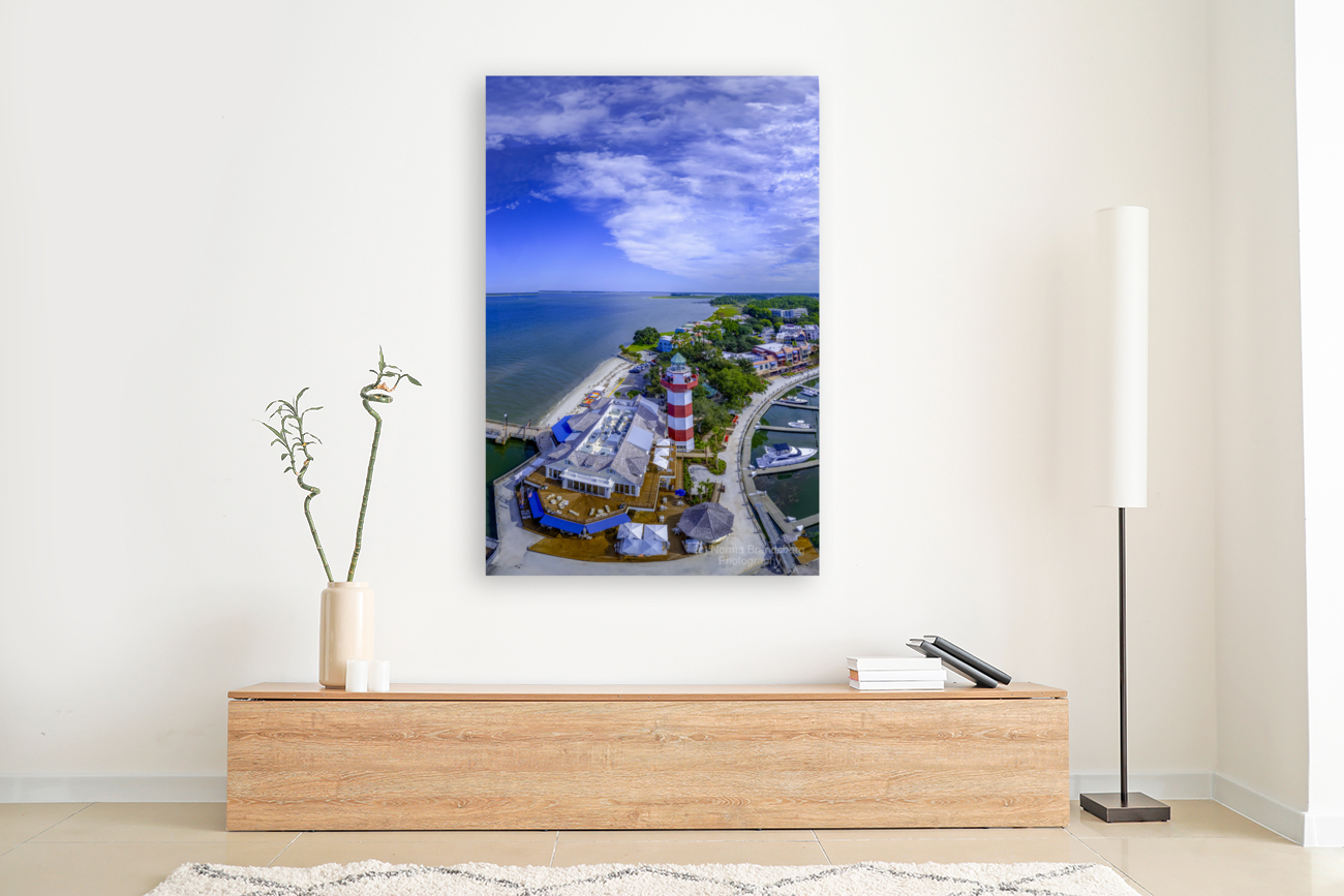 Aerial Hilton Head Lighthouse Vertical Art
