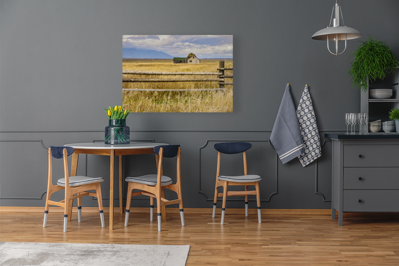 Lonely Moulton Mormon Row Prairie Dwelling Art