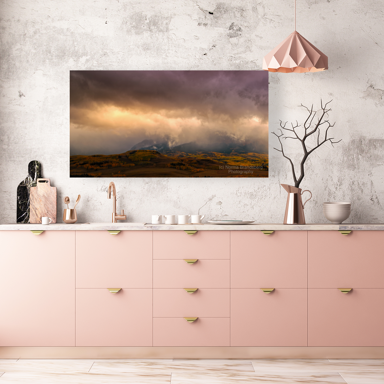 Meandering Sunset Mountain Illuminations  Art