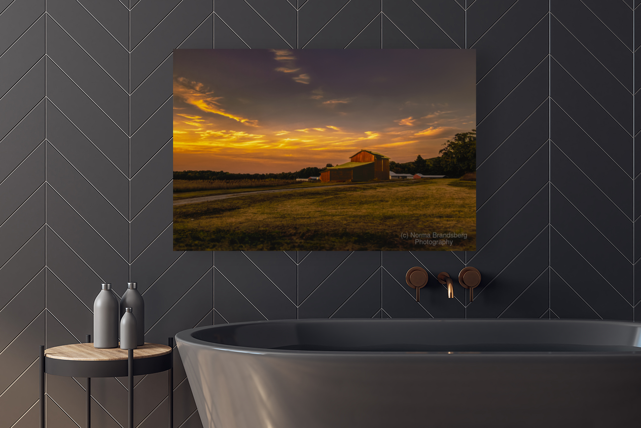 Central Virginia Tobacco Barn at Sunset Art