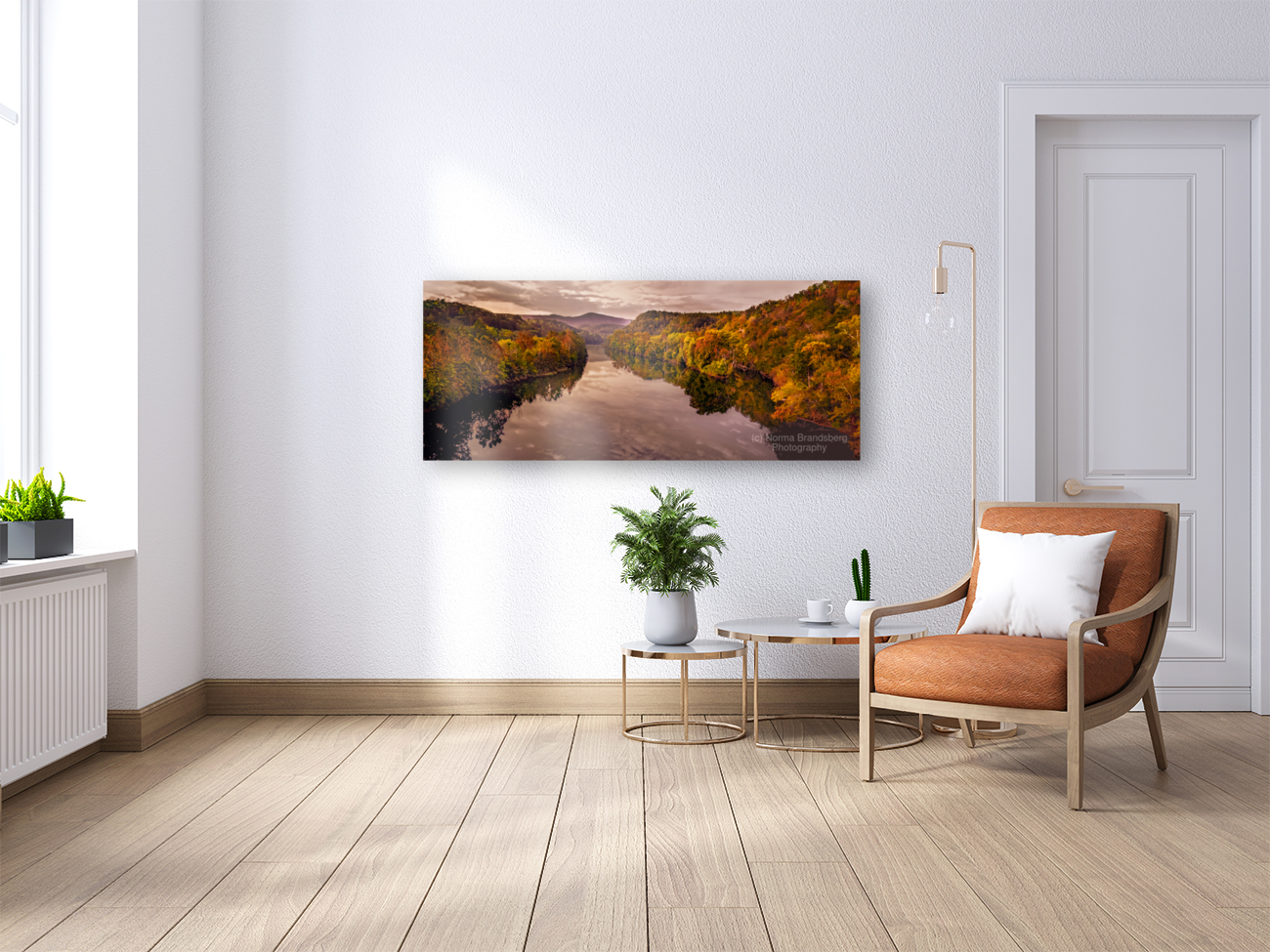 James River and Blue Ridge Mountains in Autumn Art