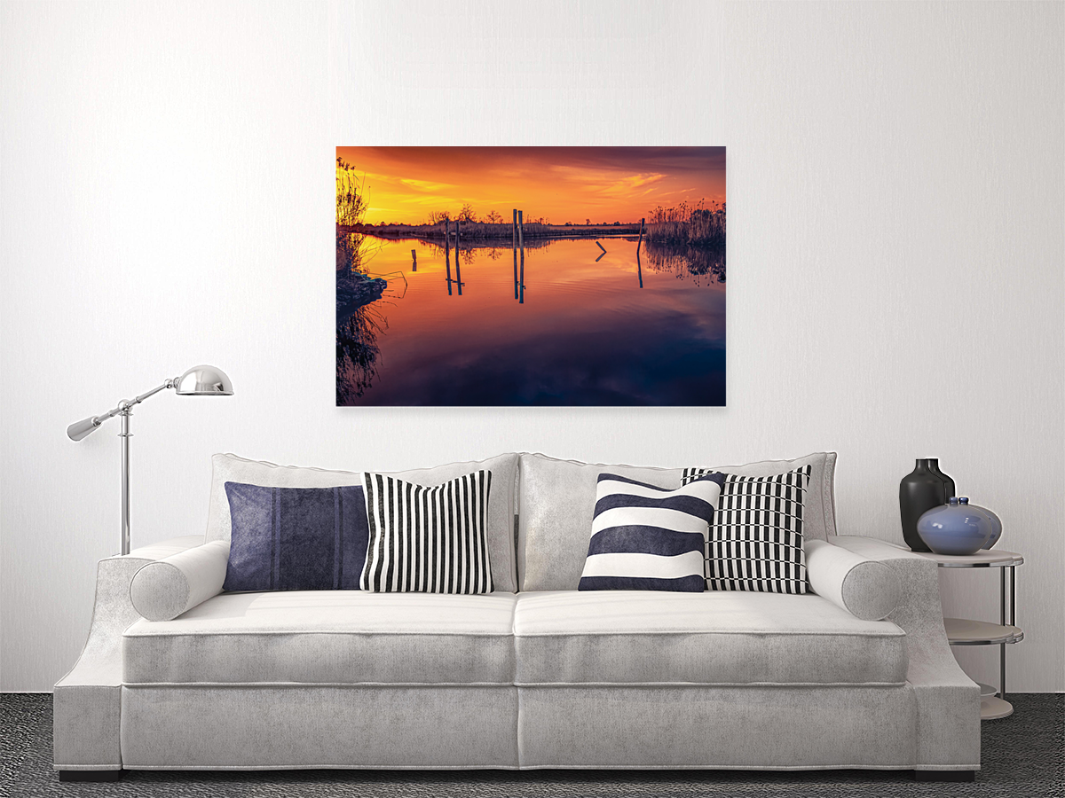 Lake Pontchartrain Bayou Bonfouca Sunset  Art