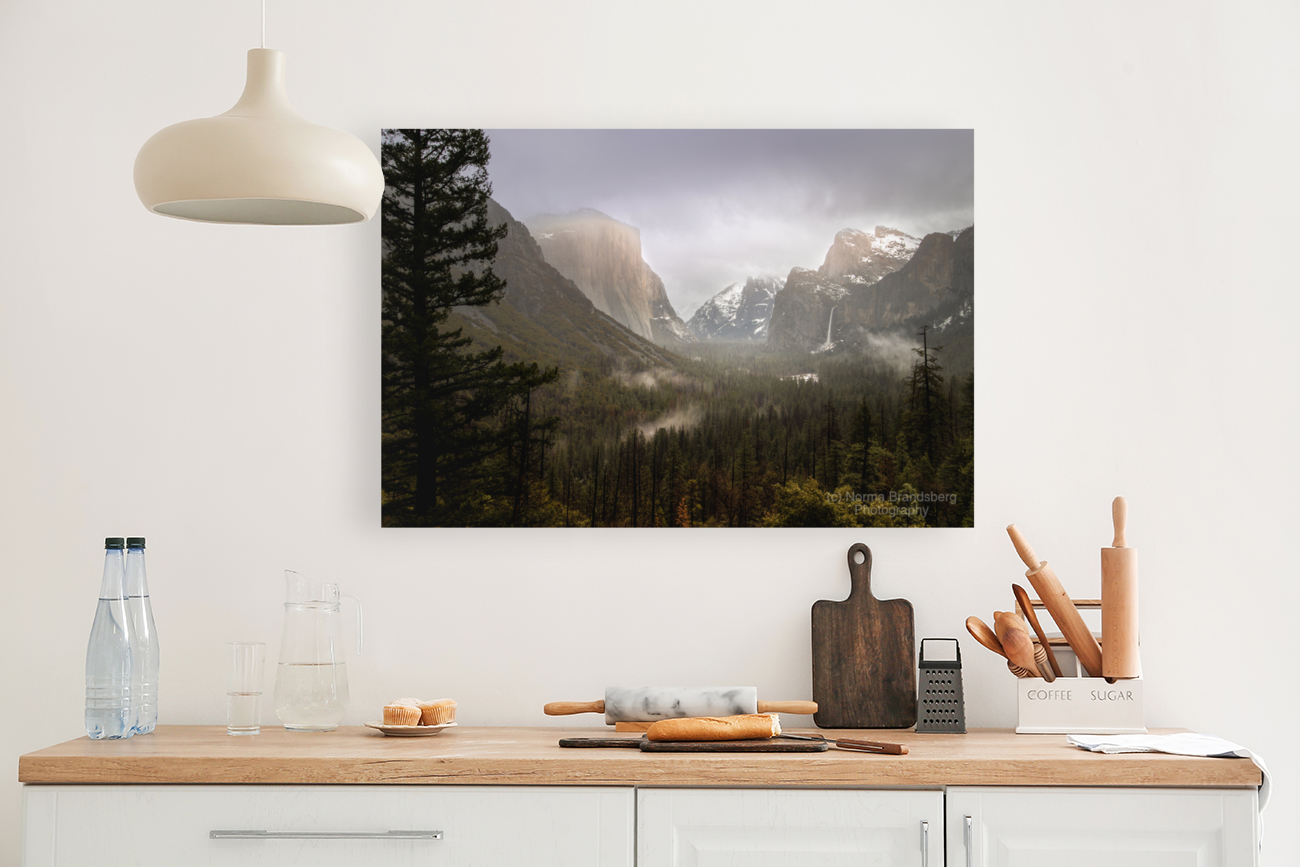 Yosemite in Winter Snow and Fog Art