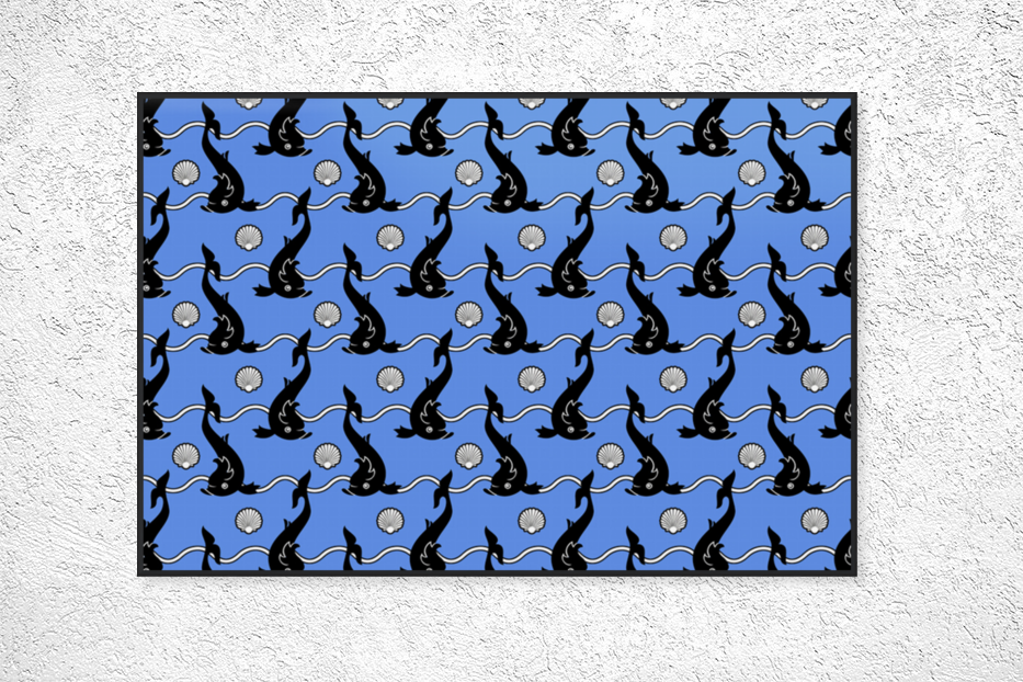 SEAMLESS PATTERN WITH DOLPHIN Art