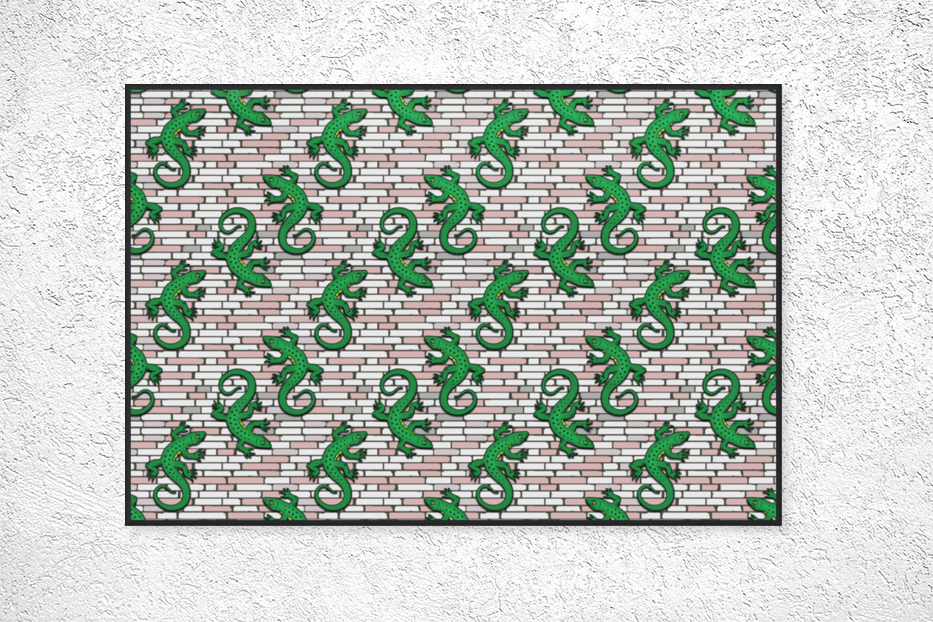 SEAMLESS PATTERN WITH LIZARD Art