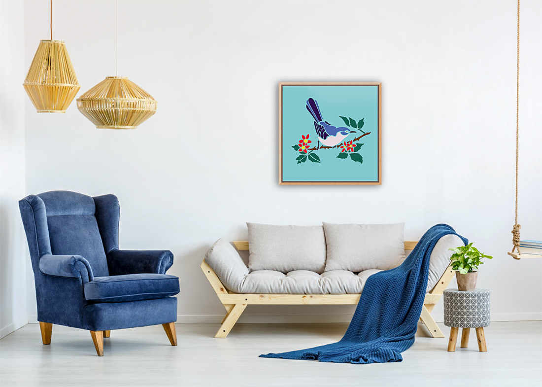 BIRD ON BRANCH Art