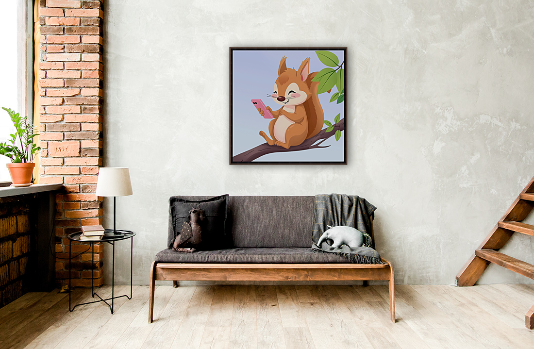 THE SQUIRREL GOT A FUNNY MESSAGE Art