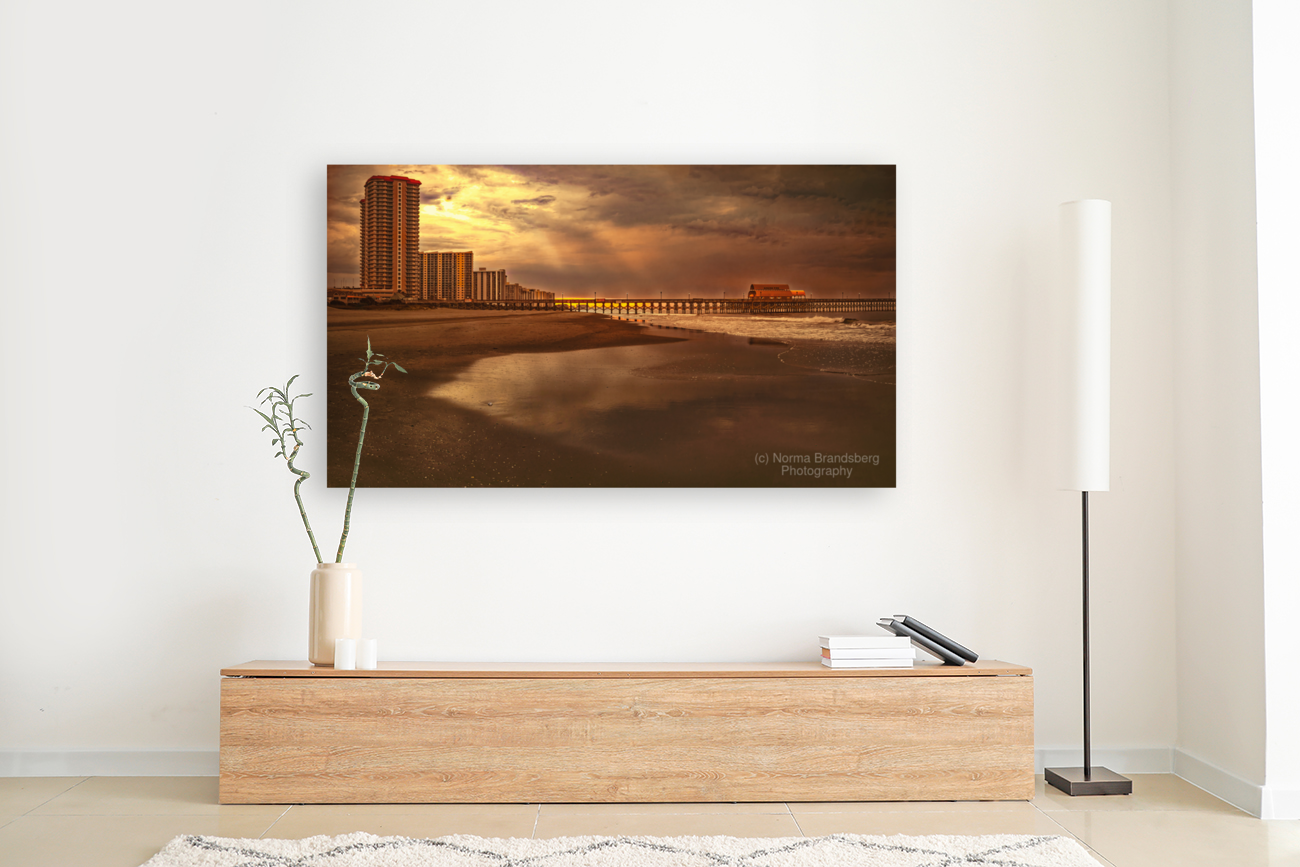 Myrtle Beach Wood Apache Pier at Sunrise Art