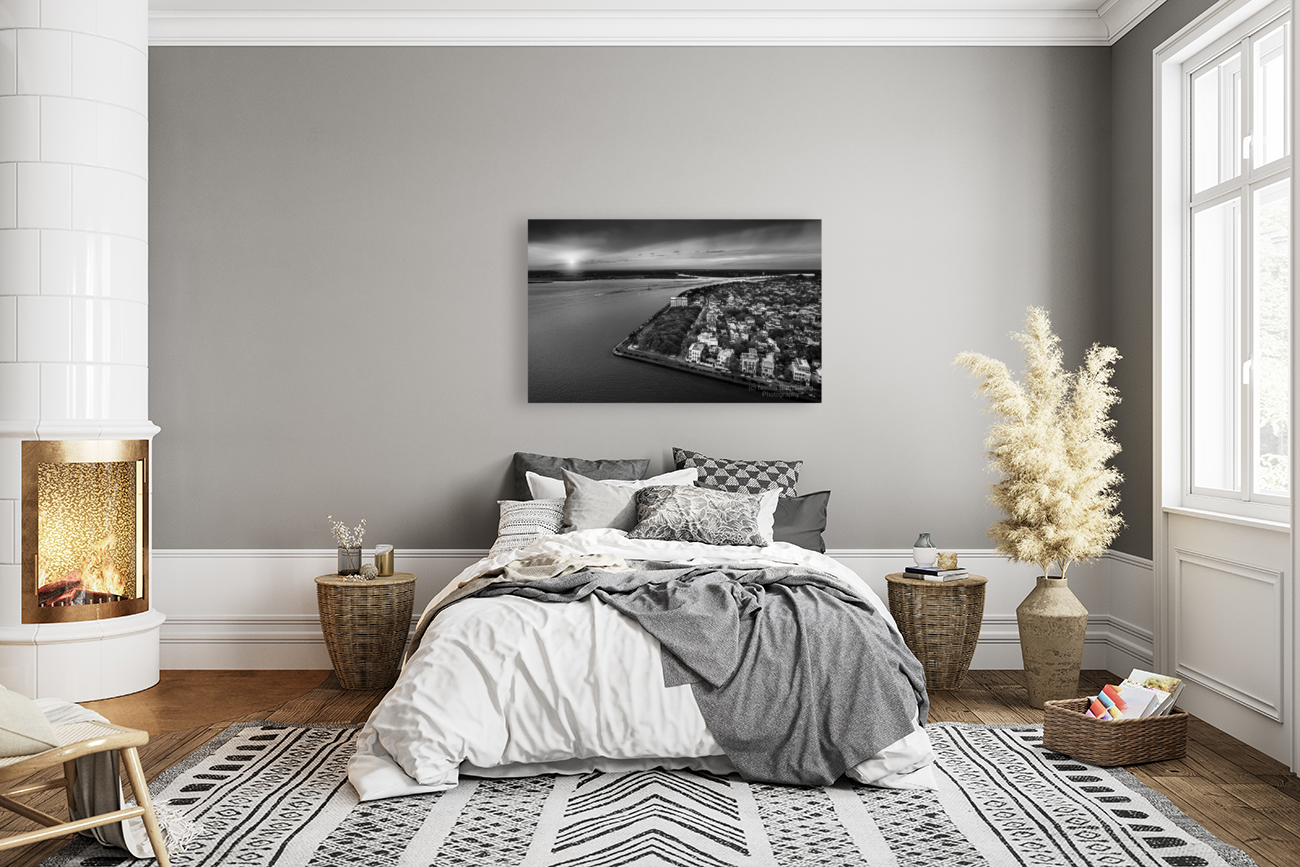 Charleston Aerial Sunset 1 Art