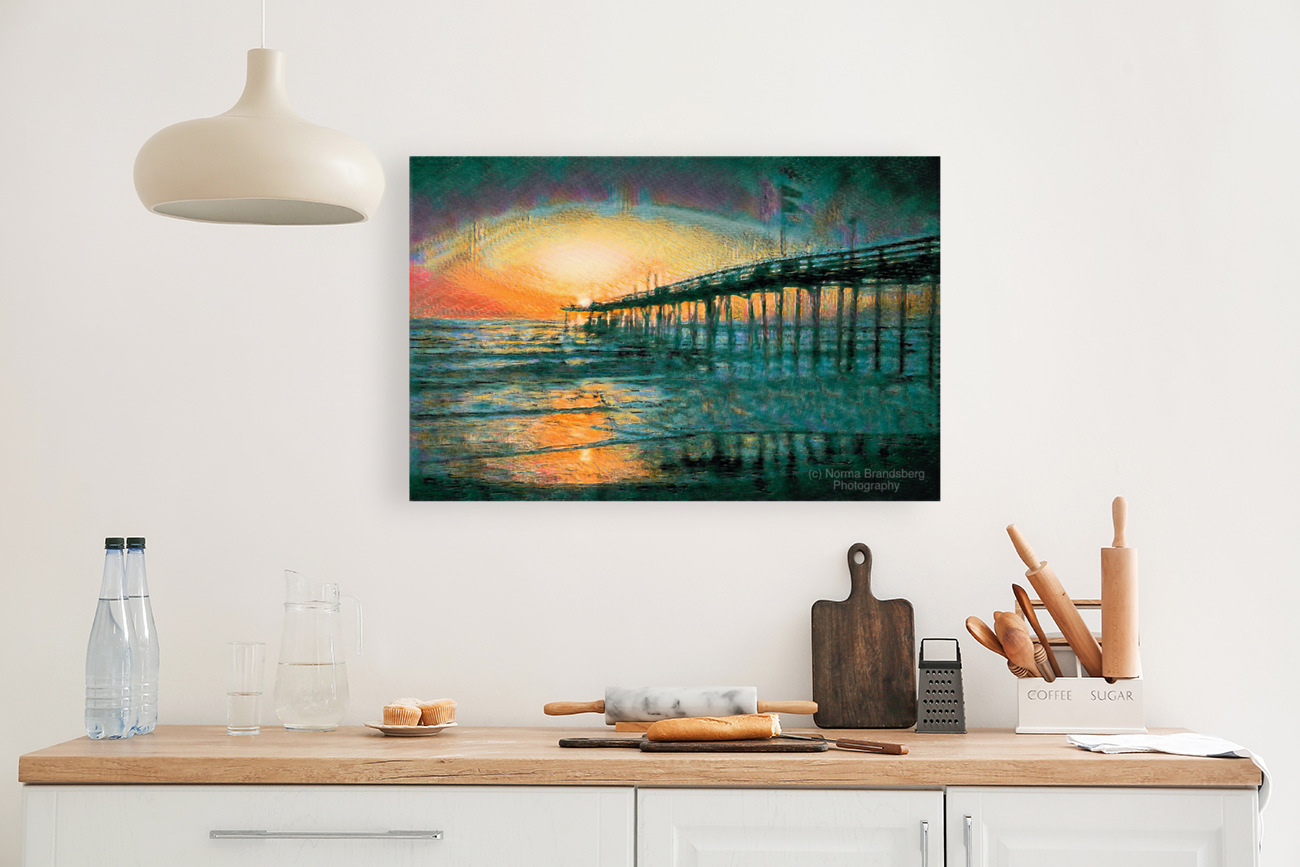 North Carolina Barrier Island Beach Pier Art