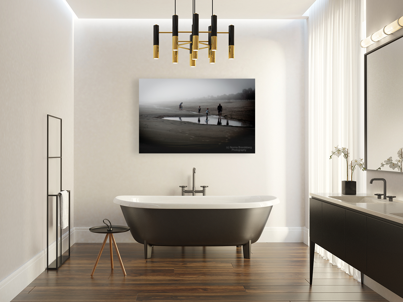 Beach Fun In the Fog Art