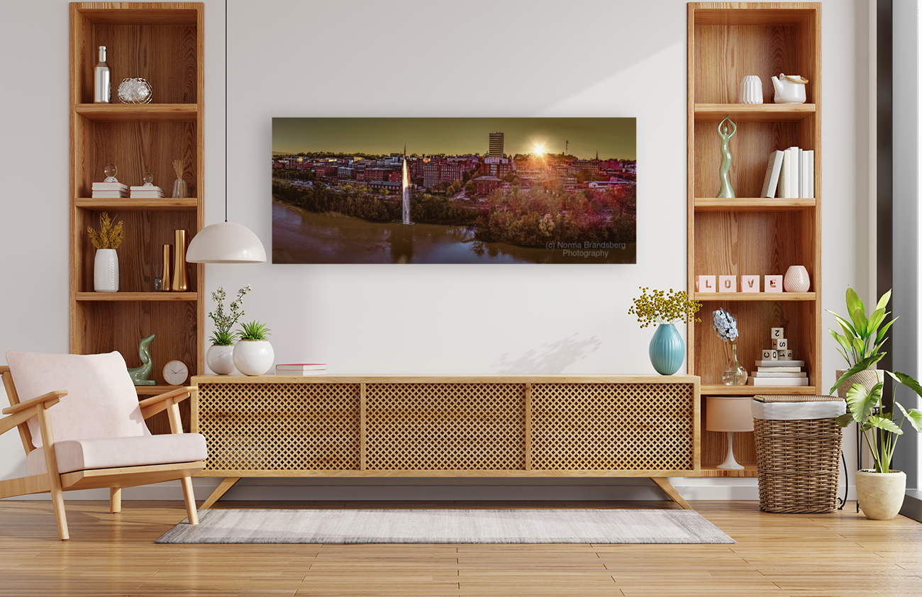 Lynchburg James River Skyline Sunset  1 Art