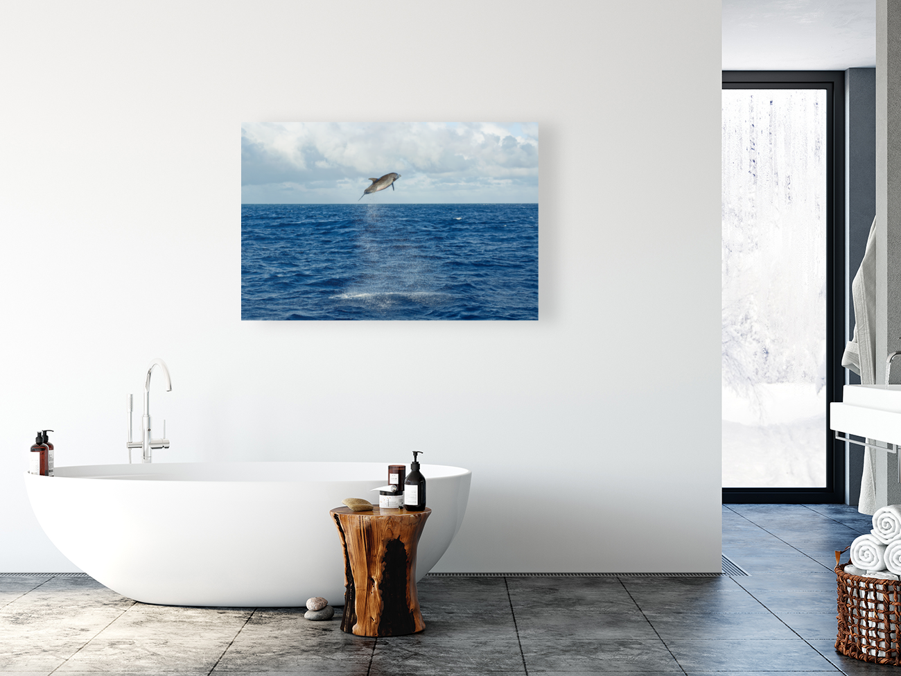 Flying Dolphin Art