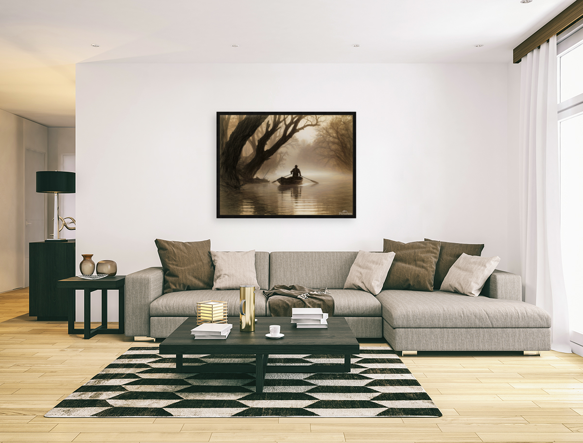 ROWING IN THE MIST Art