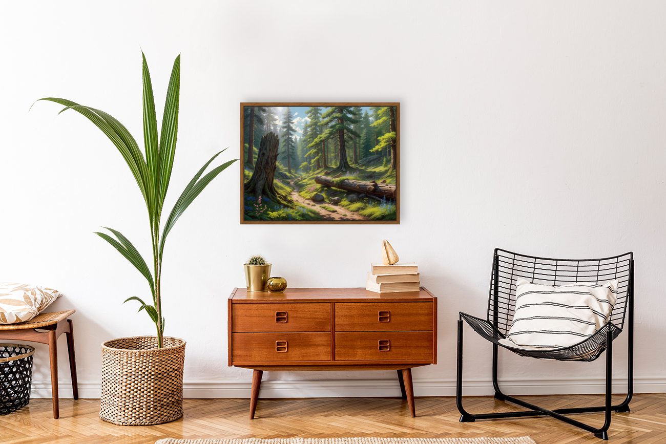 SUNLIT FOREST PATH Art