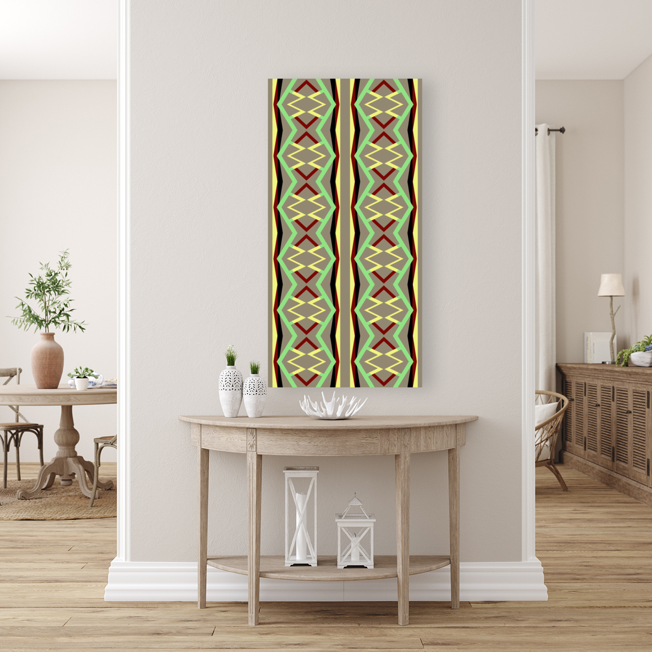 SEAMLESS GEOMETRIC VERTICAL PATTERN 3 Art