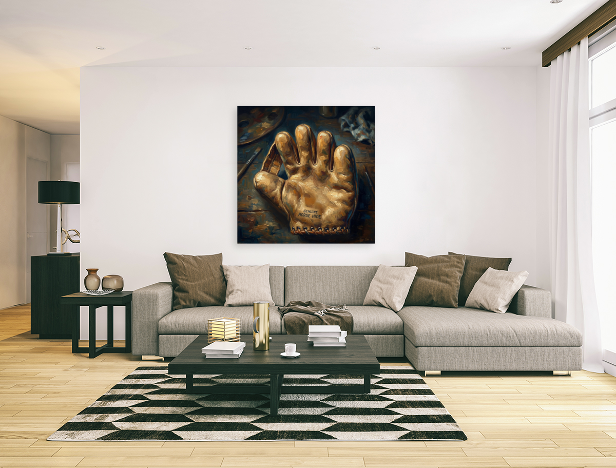 1925 Baseball Glove On Table Art