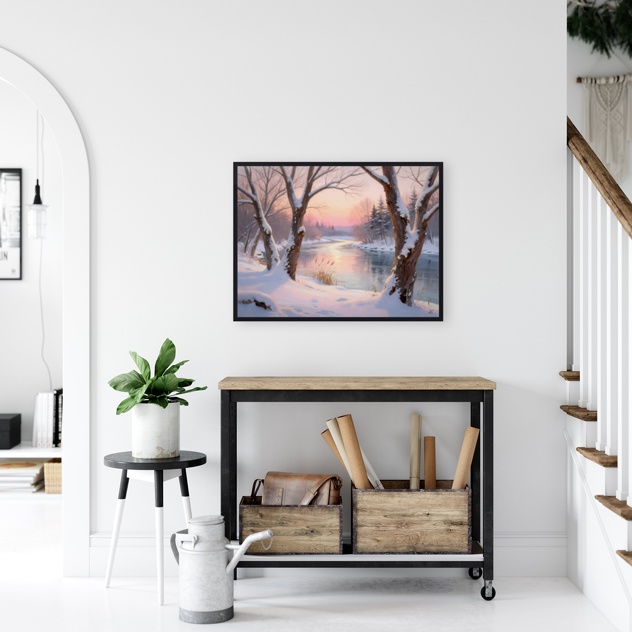 WINTER SUNSET Art