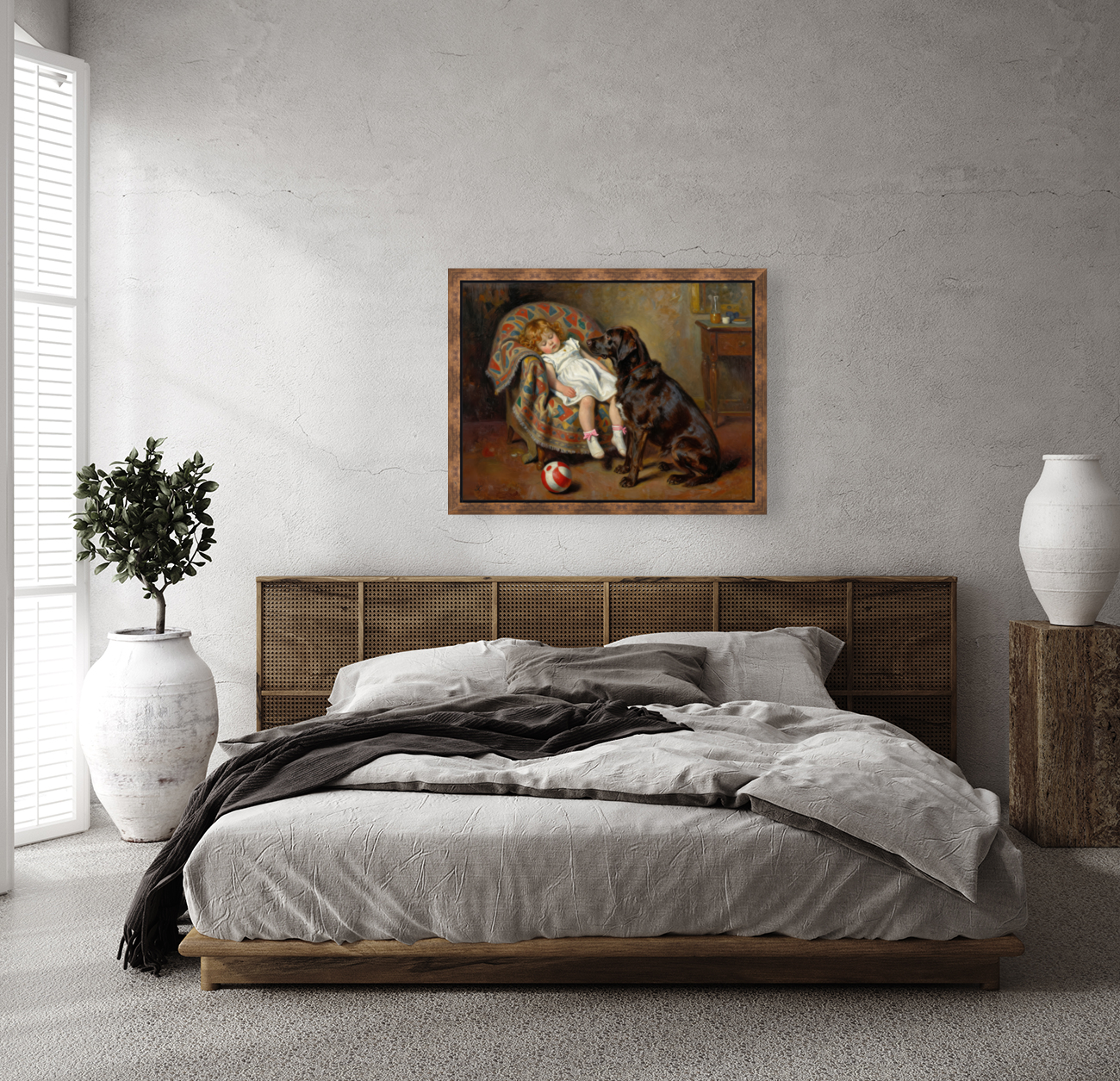 AFFECTIONATE GUARD DOG Art