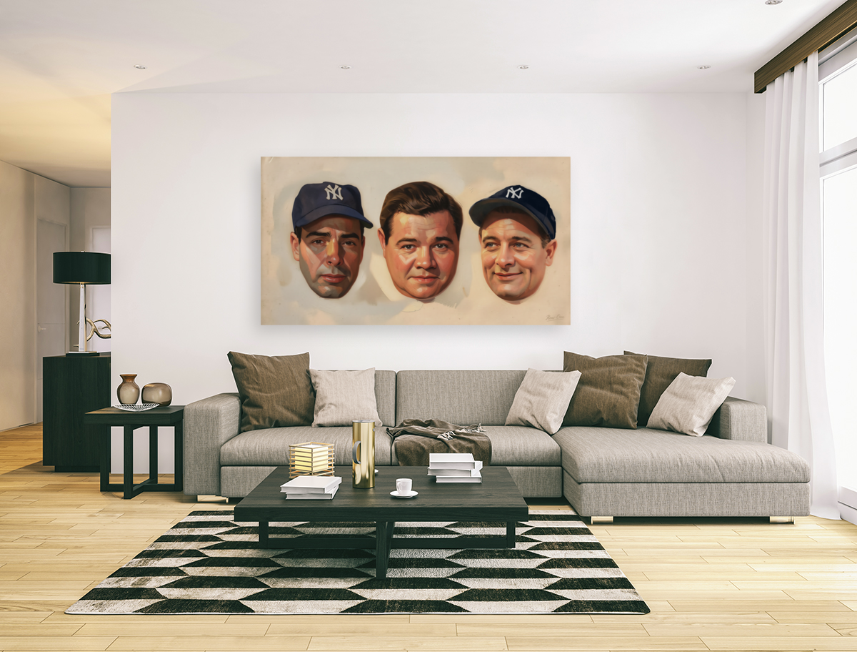 Three Yankee Legends Art