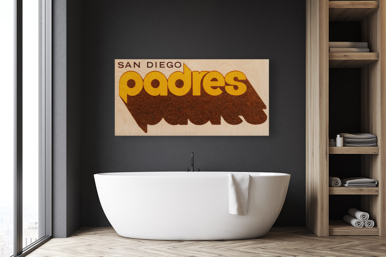 Retro 1980 San Diego Padres Art  Art