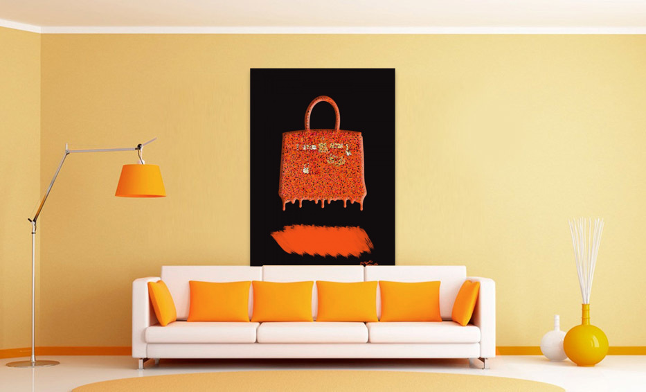 H Bag Orange Art