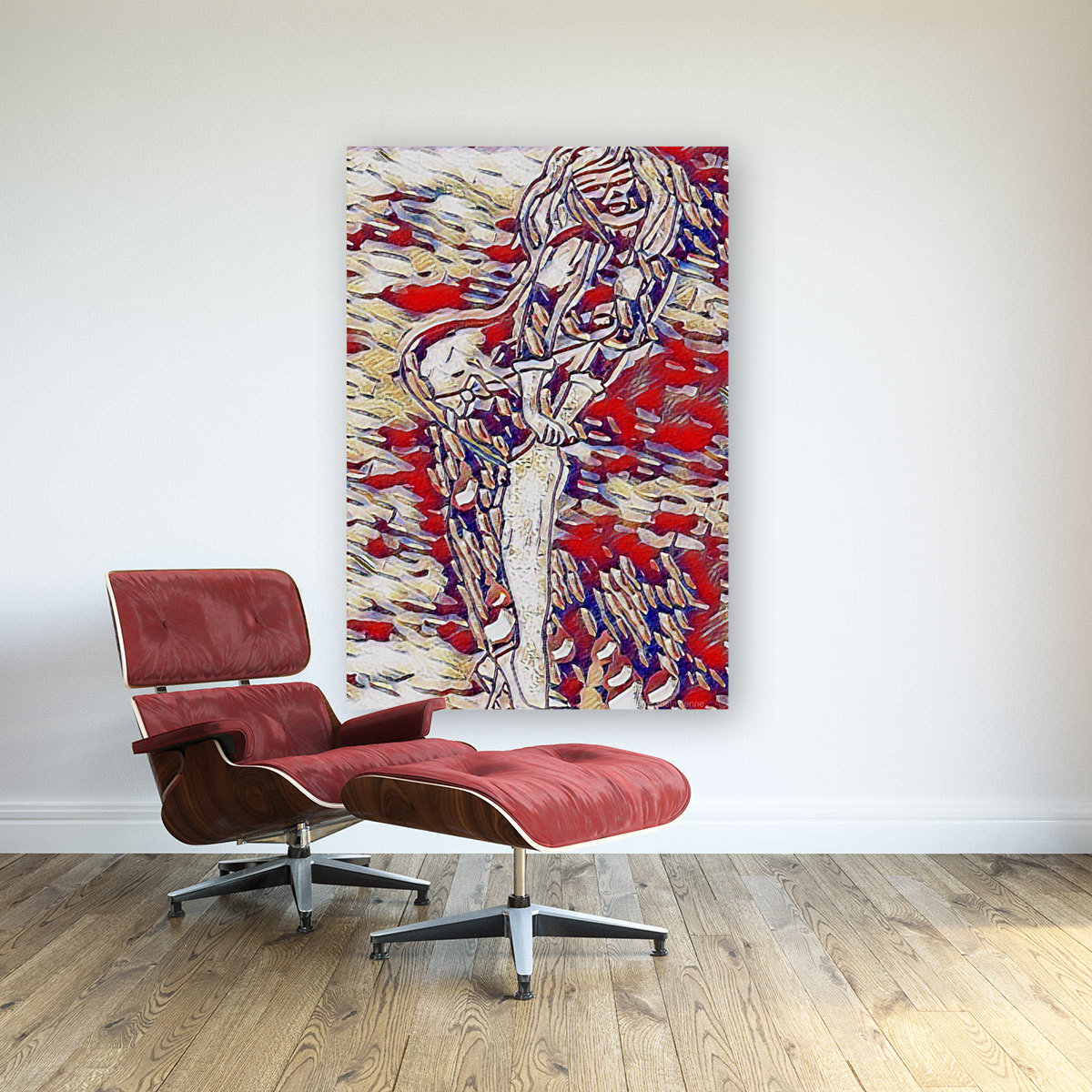Multi Colour Nude Graphic Art