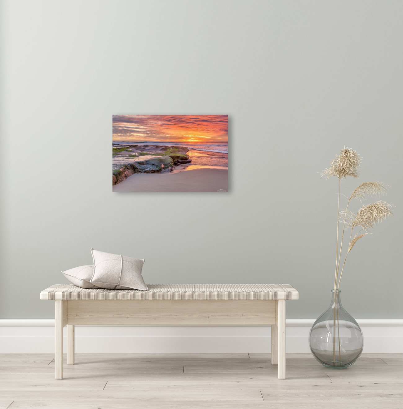 La Jolla orange sunset Art