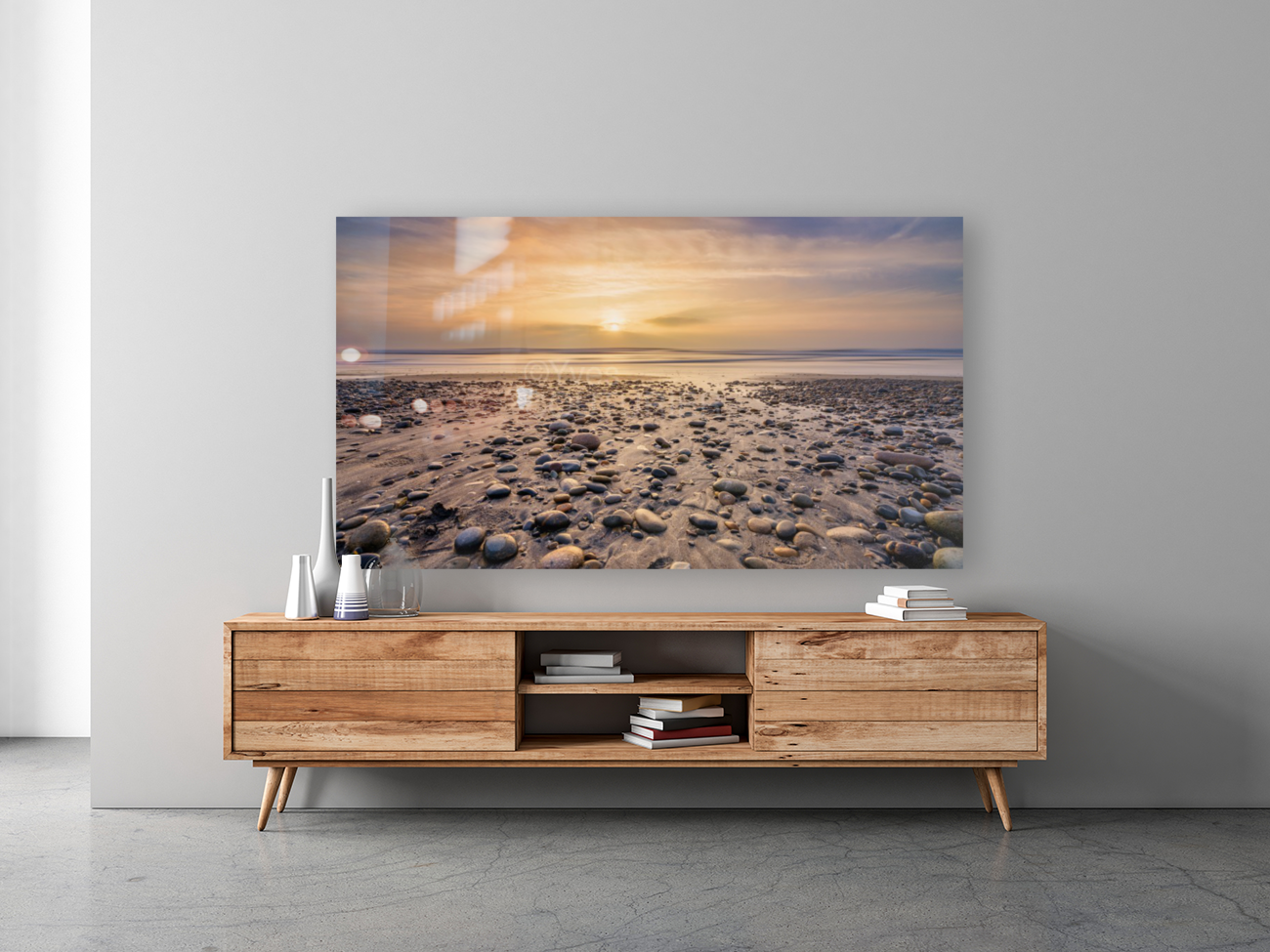 sunset pebbles Art