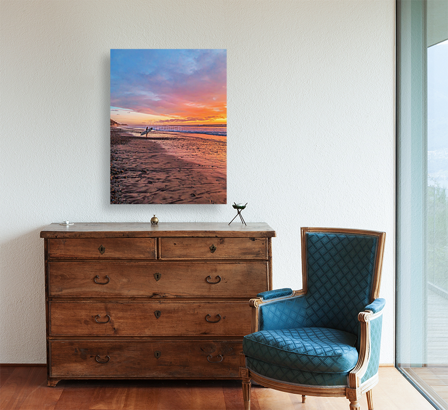 sunset surfer Art