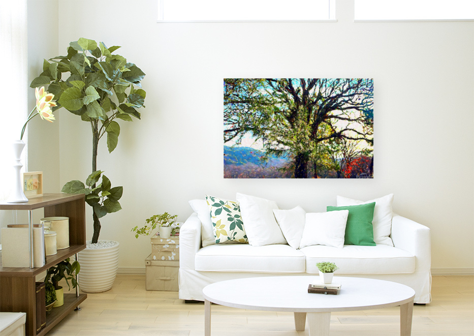 Crackled Mesh Landscape Art