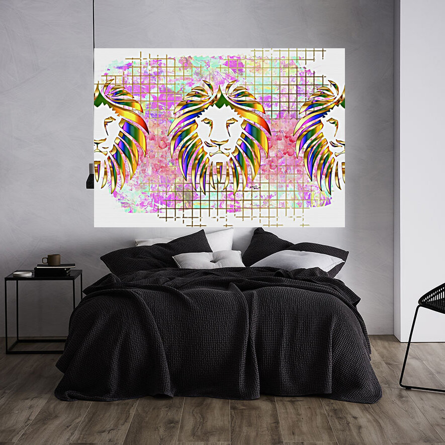 Lion Grid Art