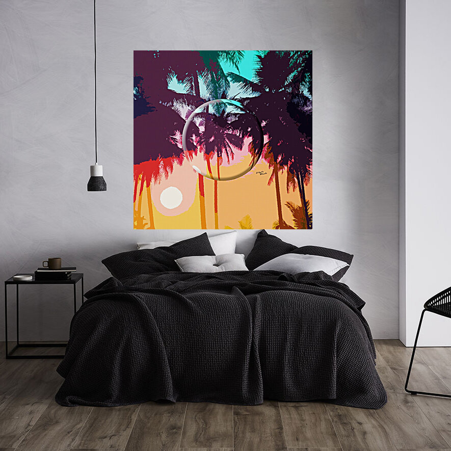 Palm Tree Reflection Art