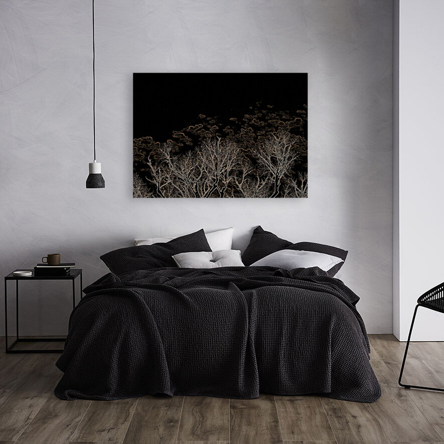 Glowing Edge Branches Art
