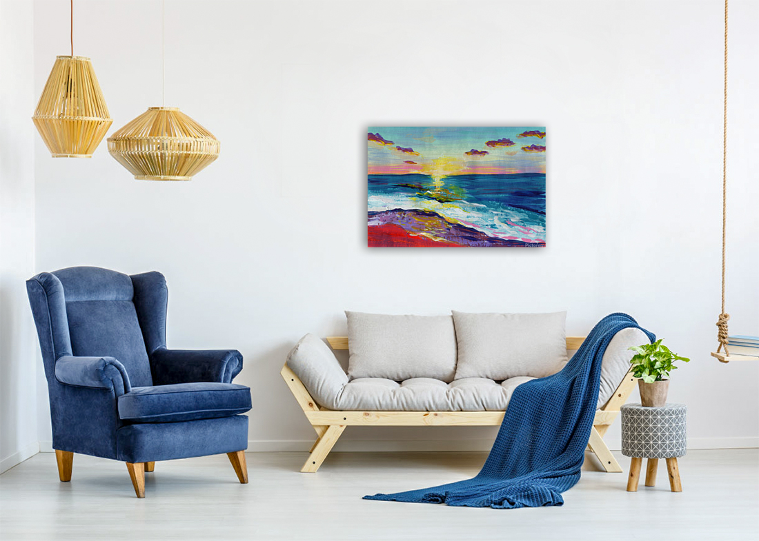 Abstract sunset beach Art