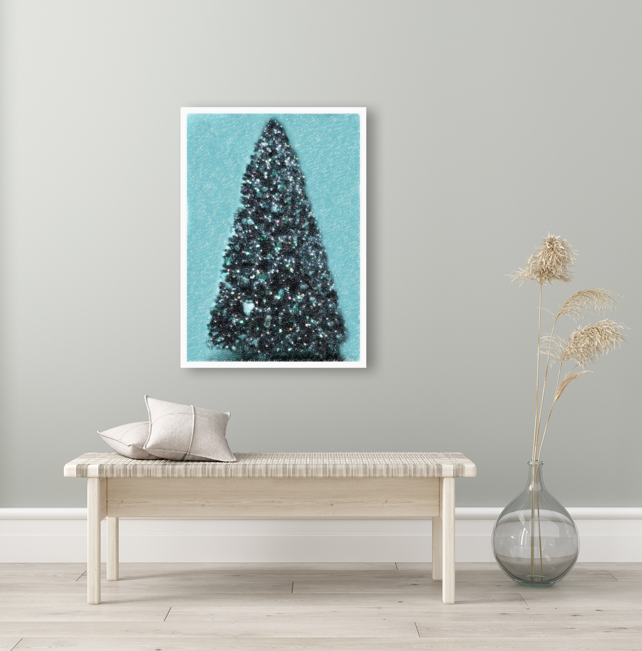 The Aqua Blue Tree Art