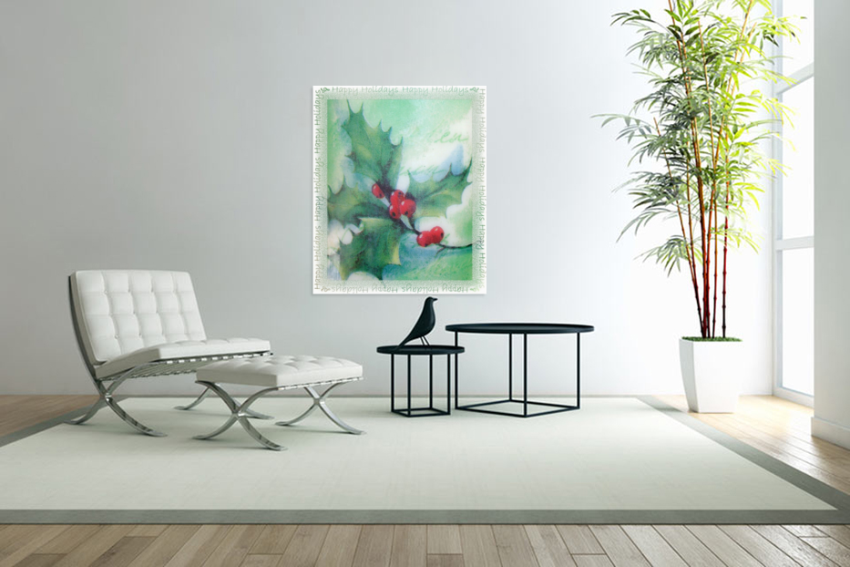 Traditional Holly Sprig Art
