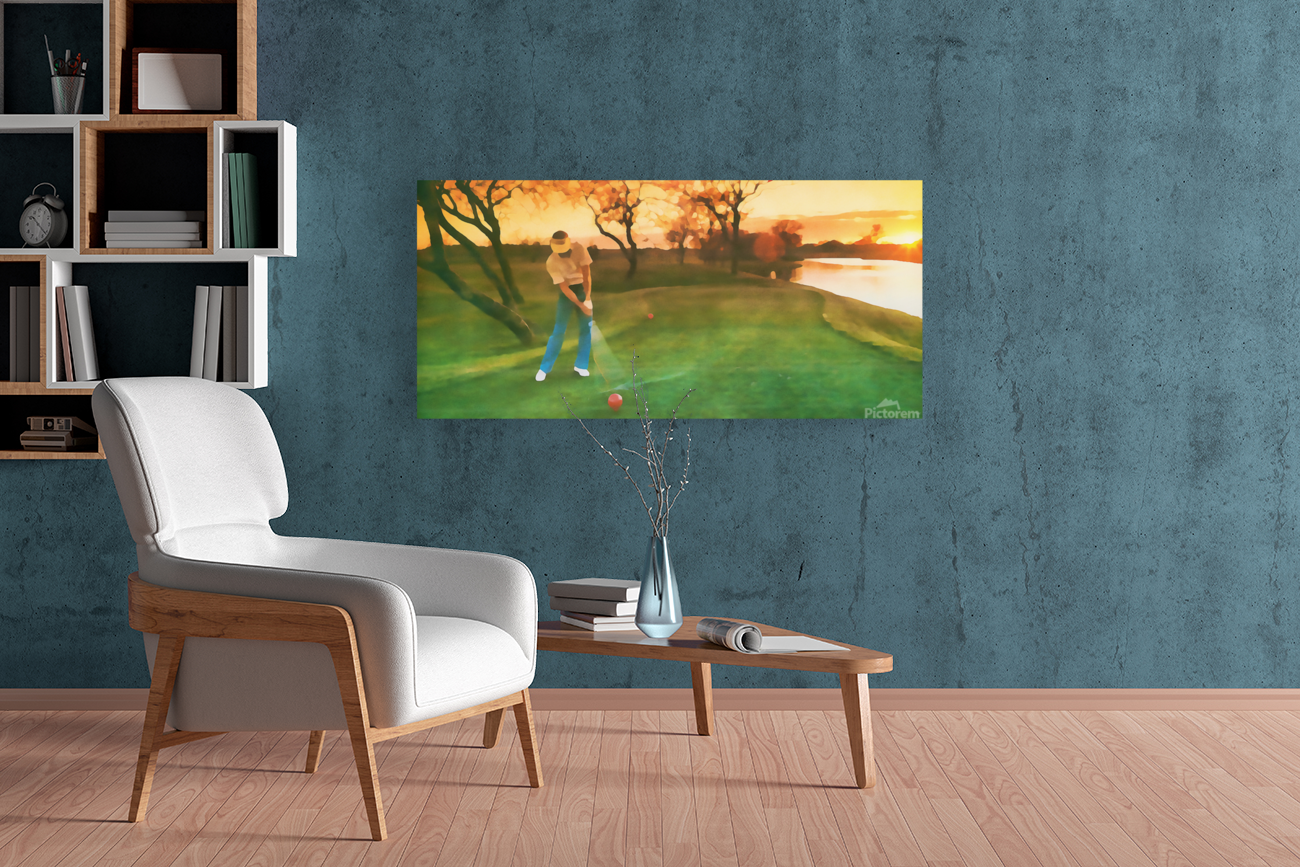 1987 Golf Watercolor Art Art