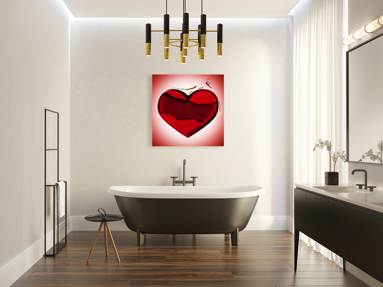 Love Torn Heart Art