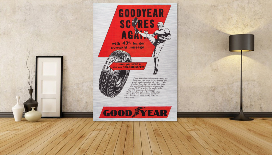 1935 Goodyear Football Advertisement Art