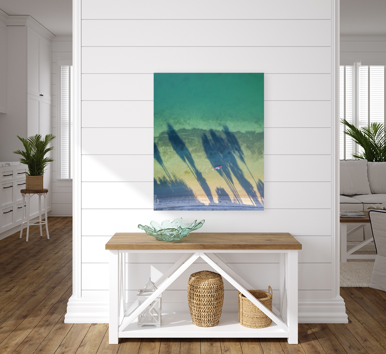 palm tree shadows Art