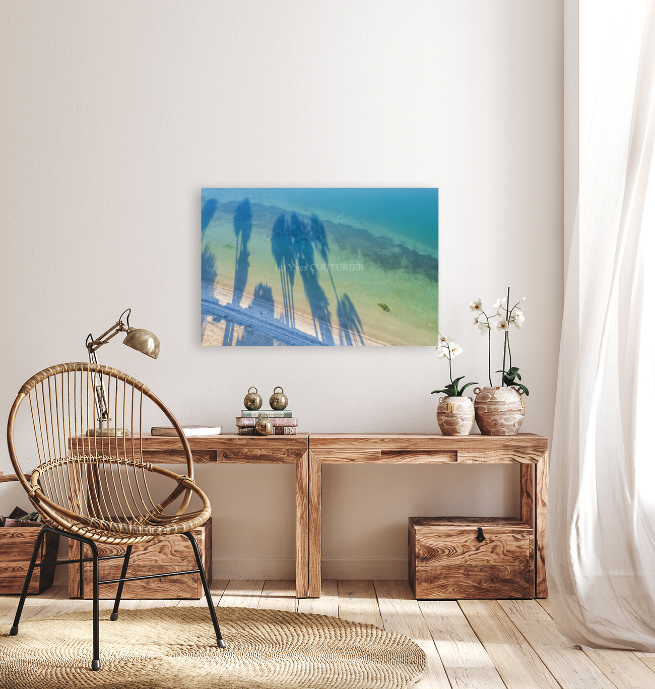 palm tree shadows Art