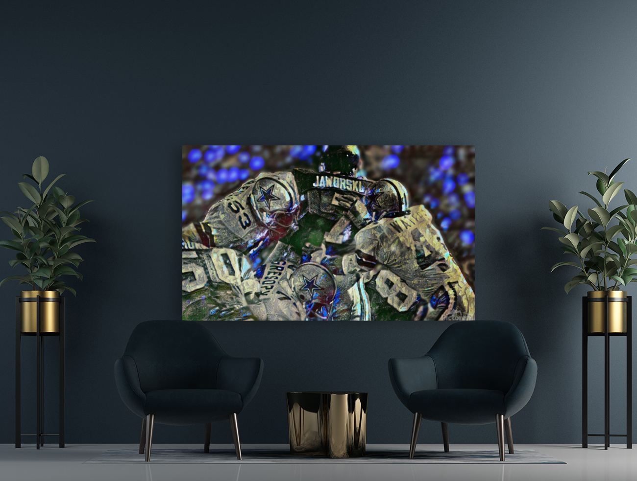 1977 Dallas Cowboys Gang Tackle  Art