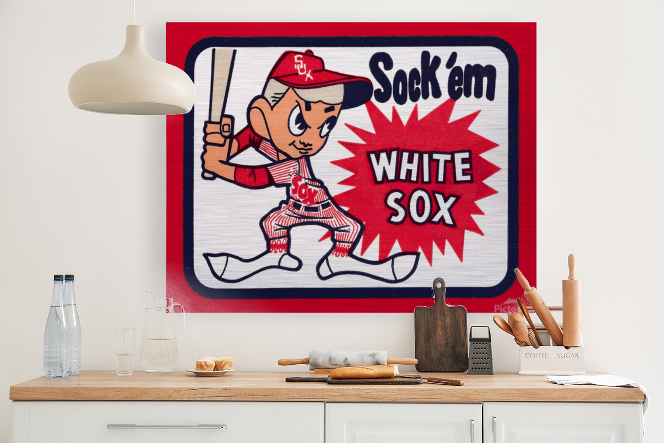 1978 Sock Em White Sox Art Metal Sign Art