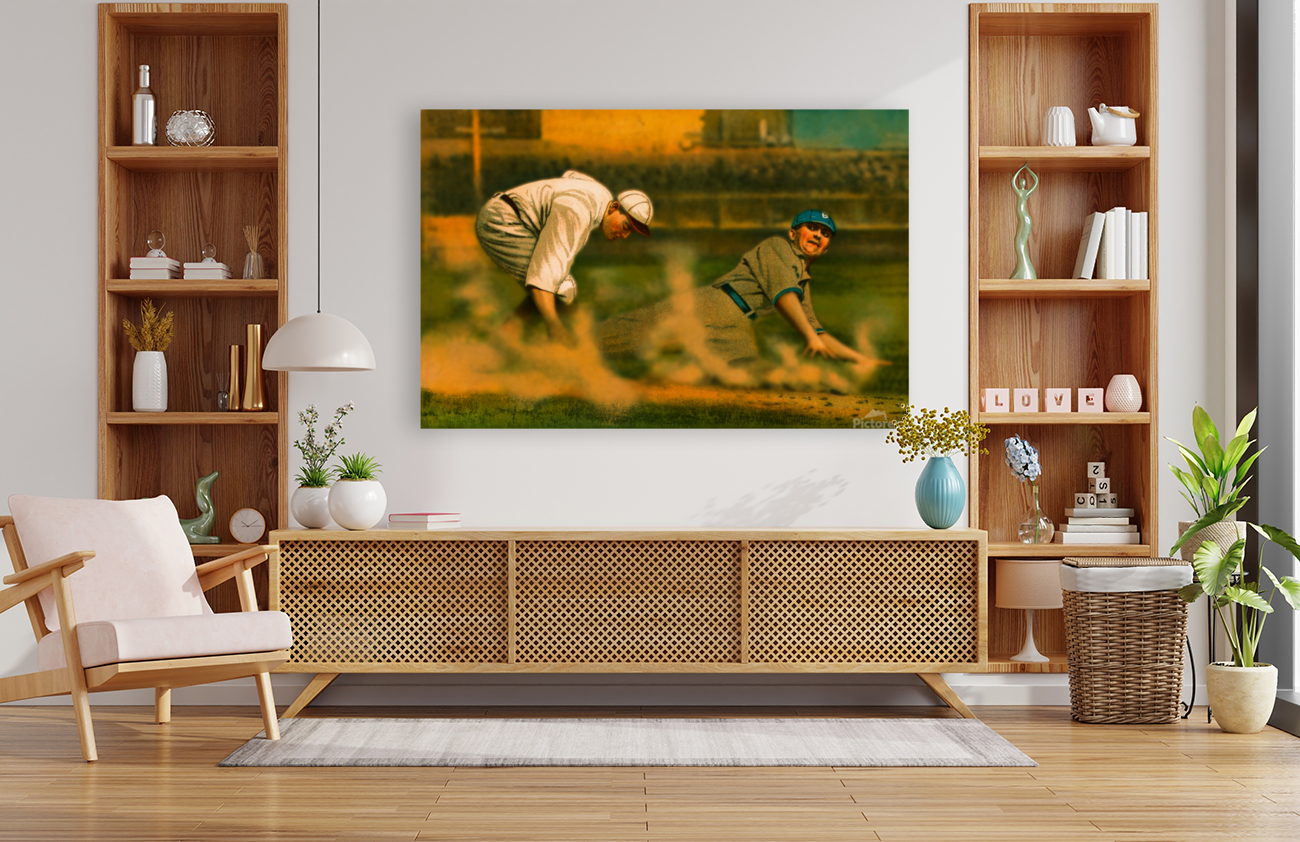 Sunset Slide Baseball Art Art