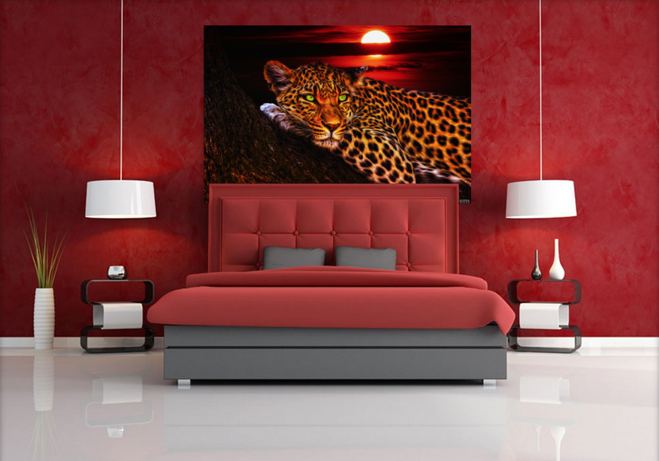 leaopard oil paint Art