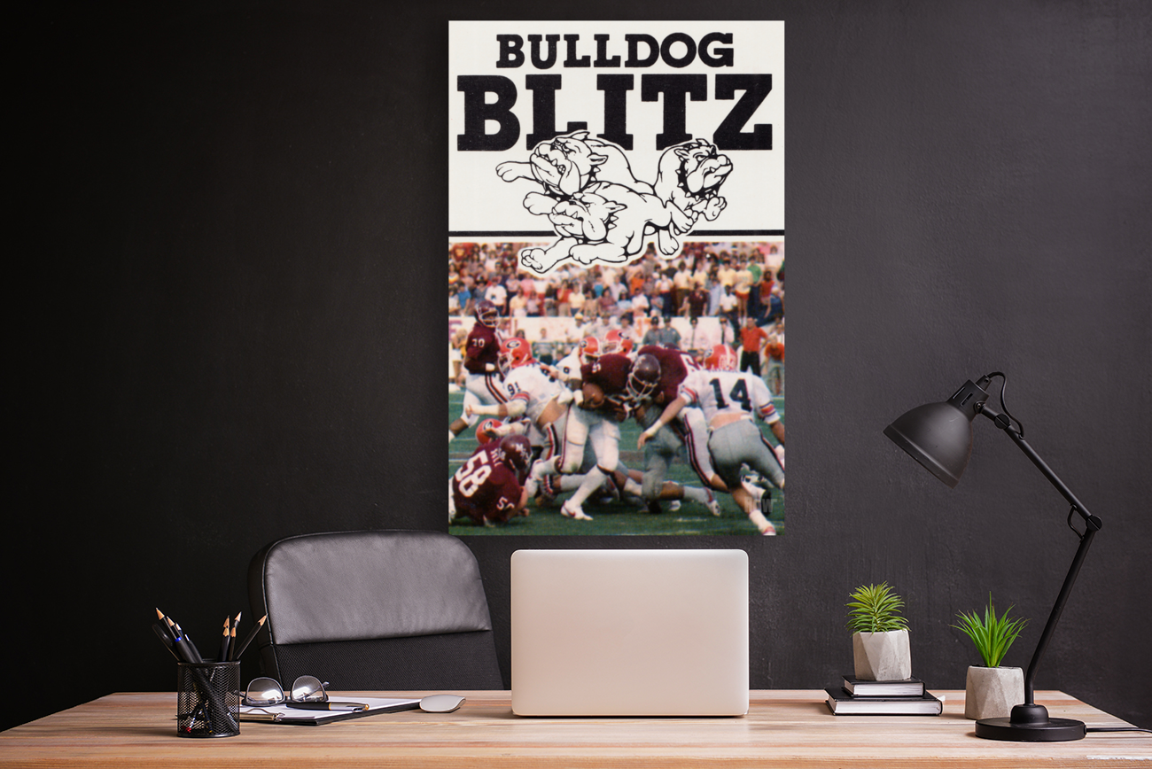 1983 Mississippi State Bulldogs Retro Football Poster Art