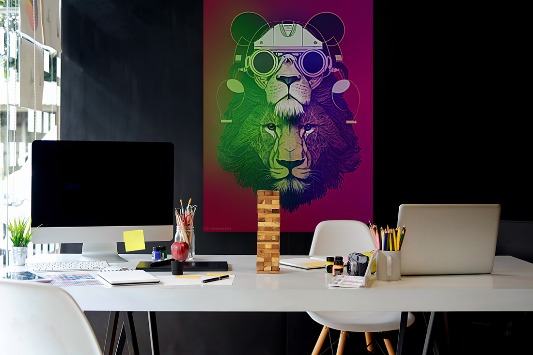 Hipster Lion Art
